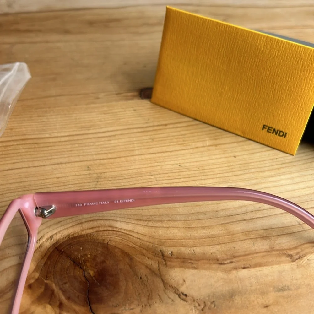Fendi Pink Rectangular Women's Eyeglasses